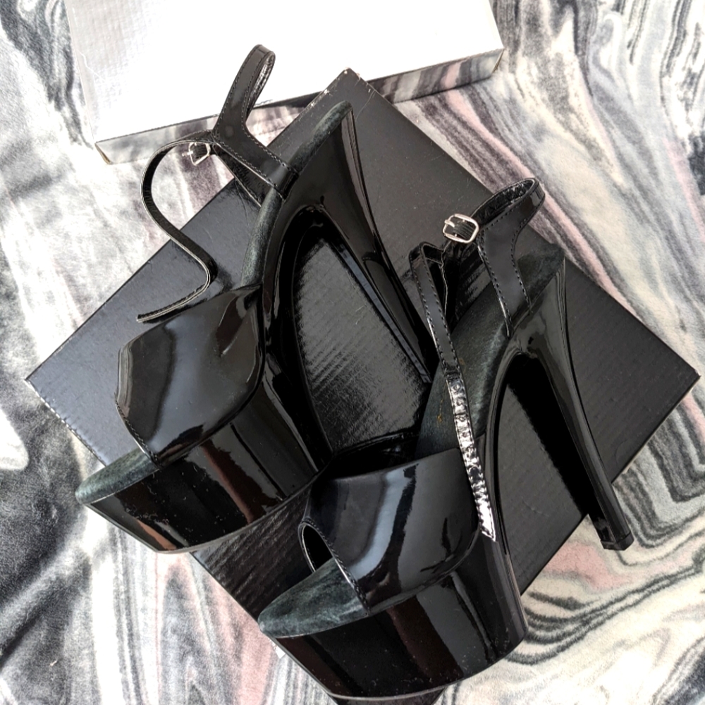 Ellie Black Platform Dance Shoes 9